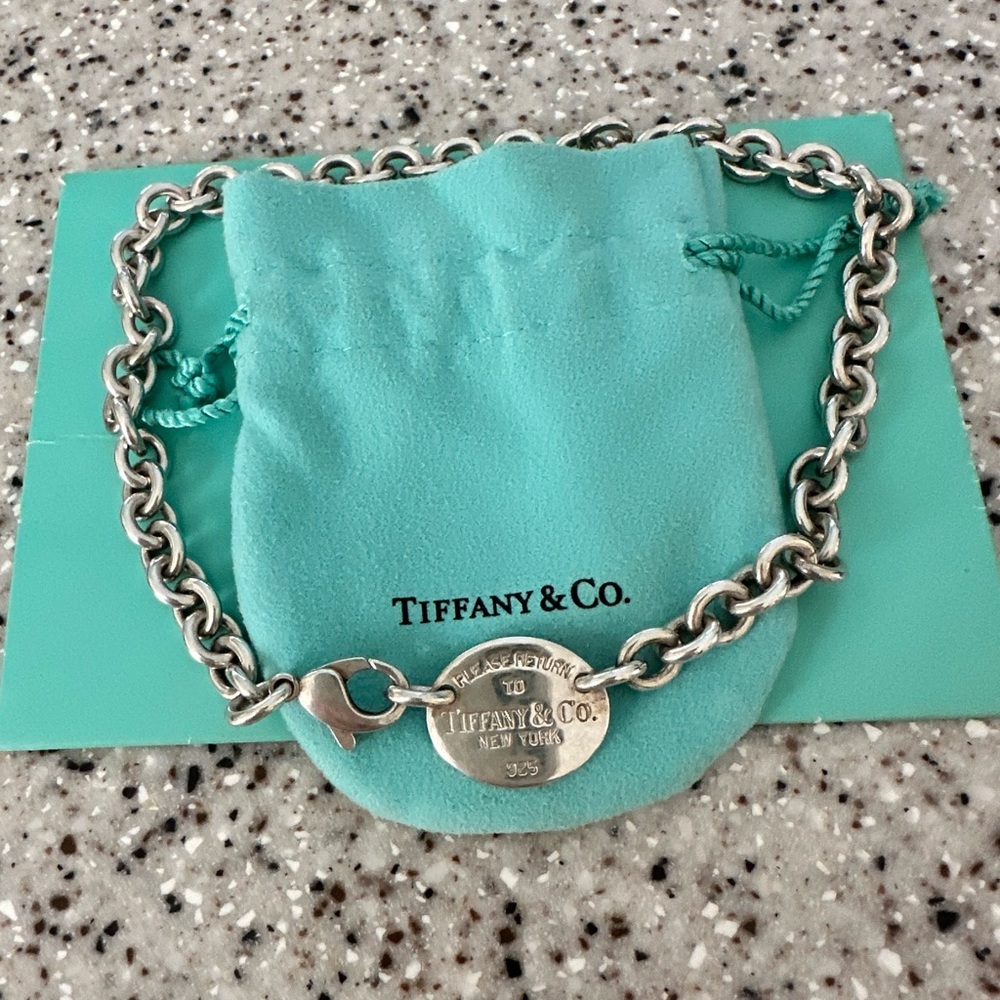 Return To Tiffany Oval Tag Necklace